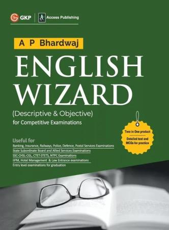 Book cover number 1 for English Wizard (Descriptive & Objective) written by A. P. Bhardwaj published by G. K. Publications (P) Ltd.