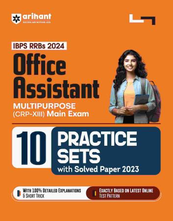 Book cover number 1 for IBPS RRBs 2024 Office Assistant Multipurpose CRP 13 Main Exam 10 Practice Sets (English) written by Sushil Singh, Shweta Bargava published by Arihant Publications (India) Limited