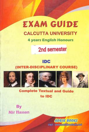 Book cover number 1 for Exam Guide Calcutta University Semester 2 Inter- Disciplinary Course written by Mir Hasan published by Adrik Books