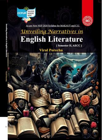 Book cover number 1 for Unveiling Narratives In English Literature (Semester-2, AECC) written by Viral Porecha published by Techno World