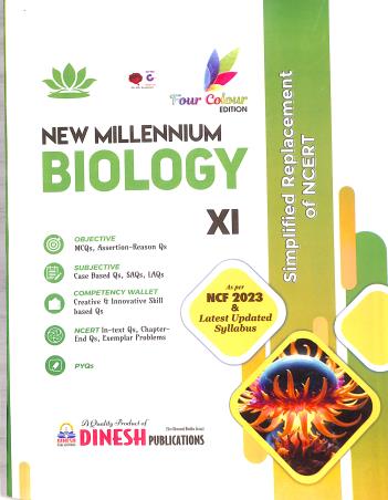 Book cover number 1 for New Millennium Biology Class 11 (NCF 2023) written by K. Kumar published by Dinesh Publications Pvt. Ltd.