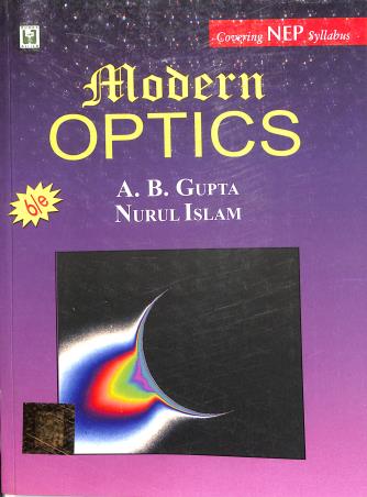 Book cover number 1 for Modern Optics (NEP) written by A. B. Gupta, Nurul Islam published by Books & Allied (P) Ltd.