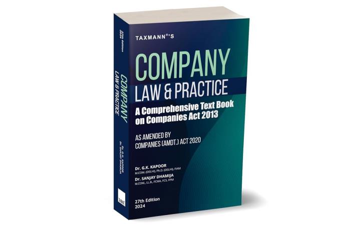 Book cover number 1 for Taxmann's Company Law & Practice written by G. K. Kapoor, Sanjay Dhamija published by Taxmann Publications Pvt. Ltd.