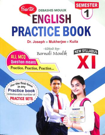 Book cover number 1 for Prantik English Practice Book Class 11 Semester- 1 written by Ranjan Mukherjee, K. Joseph published by Prantik Prakashani