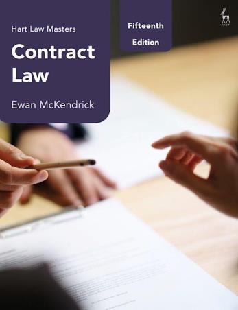 Book cover number 1 for Contract Law written by Ewan McKendrick published by Hart Publishing