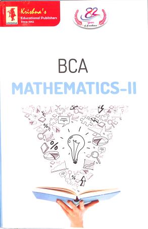 Book cover number 1 for BCA Mathematics - 2 written by J. P. Chauhan published by Krishna Prakashan Media Pvt. Ltd.