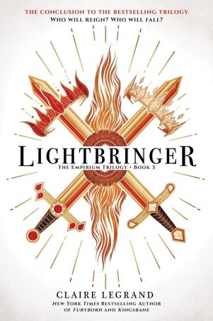 Book cover number 1 for Lightbringer (The Empirium Trilogy Book 3) written by Claire Legrand published by Source Books