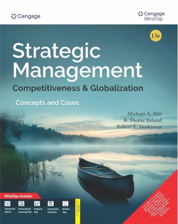 Book cover number 1 for Strategic Management : Competitiveness & Globalization Concepts And Cases written by Michael A. Hitt, R. Duane Ireland, Robert E. Hoskisson published by Cengage Learning India Private Limited