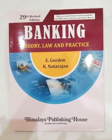 Book cover number 1 for Banking : Theory, Law And Practice written by E. Gordon, K. Natarajan published by Himalaya Publishing House