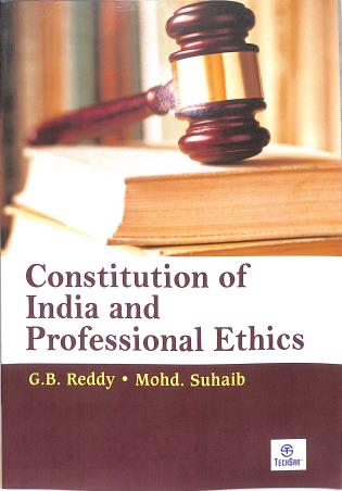 Book cover number 1 for Constitution Of India And Professional Ethics written by G. B. Reddy, Mohd Suhaib published by TechSar