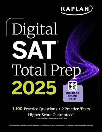 Book cover number 1 for Kaplan Digital SAT Total Prep 2025 written by NA published by Kaplan Publishing