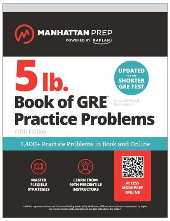 Book cover number 1 for 5 lb. Book of GRE Practice Problems written by NA published by Manhattan Prep