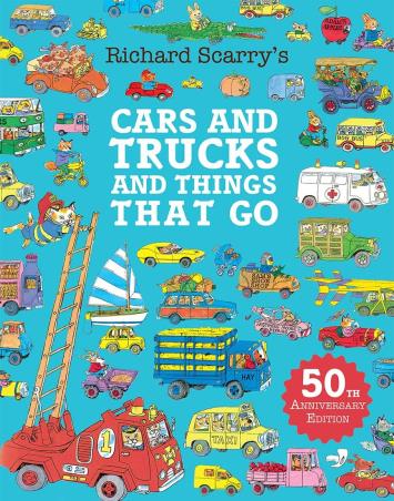 Book cover number 1 for Cars And Trucks And Things That Go written by Richard Scarry published by Harper Collins Publishers
