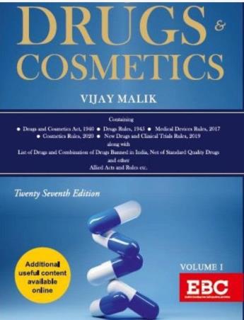 Book cover number 1 for Drugs And Cosmetics (Set Of 2 Volumes) written by Vijay Malik published by EBC Explorer