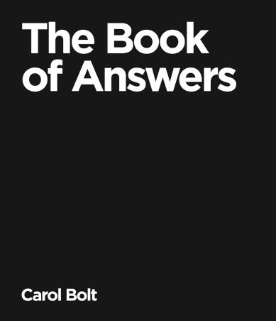 Book cover number 1 for The Book Of Answers written by Carol Bolt published by Bantam Books