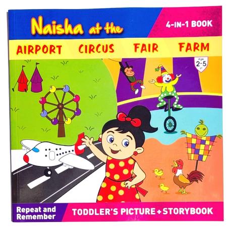 Book cover number 1 for Naisha At The Airport,Circus,Fair,Farm written by NA published by Shree Book Centre