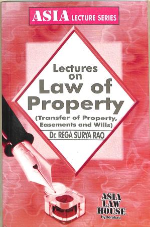 Book cover number 1 for Lectures On Law Of Property written by Rega Surya Rao published by Asia Law House