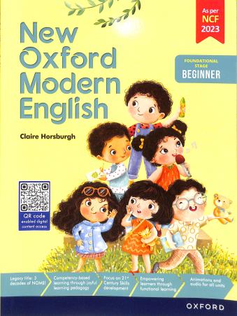 Book cover number 1 for New Oxford Modern English Foundational Stage Beginner (NCF 2023) written by Claire Horsburgh published by Oxford University Press