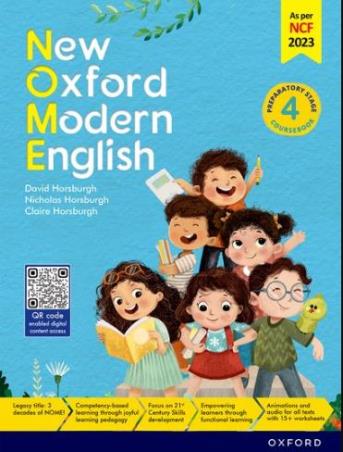 Book cover number 1 for New Oxford Modern English Coursebook Preparatory Stage Class 4 (NCF 2023) written by David Horsburgh, Claire Horsburgh, Nicholas Horsburgh published by Oxford University Press