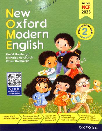 Book cover number 1 for New Oxford Modern English Workbook 2 Foundational Stage (NCF 2023) written by David Horsburgh, Claire Horsburgh, Nicholas Horsburgh published by Oxford University Press