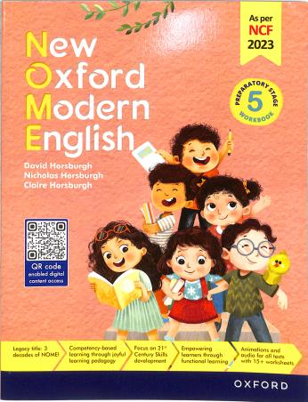 Book cover number 1 for New Oxford Modern English Workbook 5 Preparatory Stage (NCF 2023) written by David Horsburgh, Claire Horsburgh, Nicholas Horsburgh published by Oxford University Press