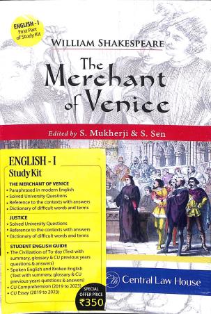 Book cover number 1 for The Merchant Of Venice written by S. Sen, S. Mukherji published by Central Law House
