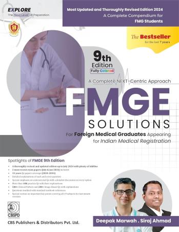 Book cover number 1 for A Complete Next - Centric Approach FMGE Solutions written by Deepak Marwah, Siraj Ahmad published by CBS Publishers & Distributors Pvt. Ltd.