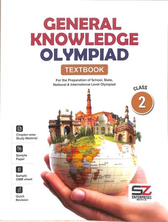 Book cover number 1 for General Knowledge Olympiad Textbook Class 2 written by NA published by Silverzone Enterprises India Pvt. Ltd.