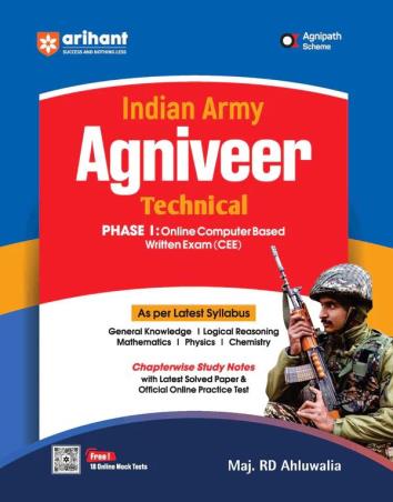 Book cover number 1 for Indian Army Agniveer Technical Phase 1 : Online Computer Based Written Exam (CEE) written by R. D. Ahluwalia published by Arihant Publications (India) Limited