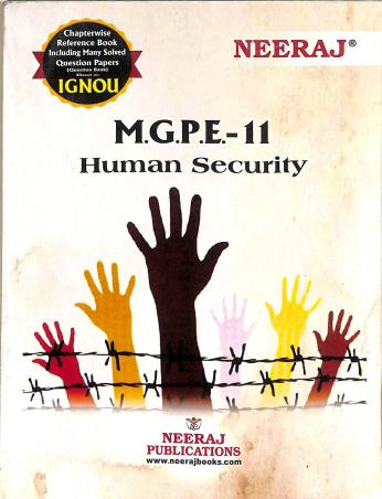 Book cover number 1 for MGPE 11  Human Security (IGNOU) written by NA published by Neeraj Publications