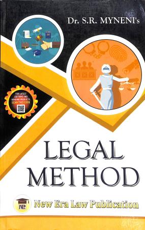 Book cover number 1 for Legal Method (2023) written by S. R. Myneni published by New Era Law Publication