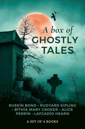 Book cover number 1 for A Box Of Ghostly Tales written by Rudyard Kipling, Ruskin Bond, Alice Perrin, Lafcadio Hearn, Bithia Mary Croker published by Speaking Tiger Publishing Private Limited