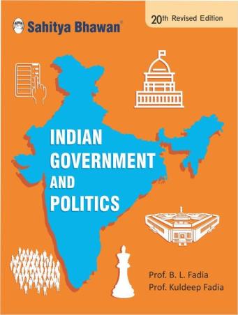 Book cover number 1 for Indian Government And politics written by B. L. Fadia, Kuldeep Fadia published by Sahitya Bhawan