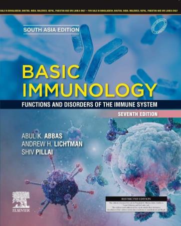 Book cover number 1 for Basic Immunology : Functions and Disorders Of The Immune System written by Abul K. Abbas, Andrew H. Lichtman, Shiv Pillai published by Elsevier