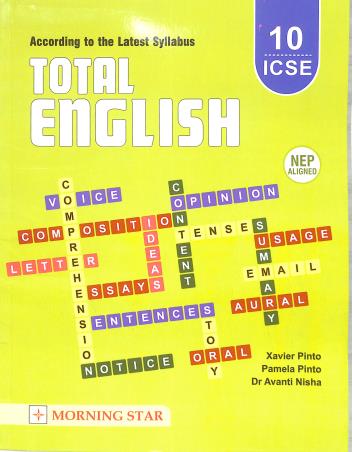 Book cover number 1 for Total English Class 10 ICSE (2026) NEP written by Pamela Pinto published by Morning Star