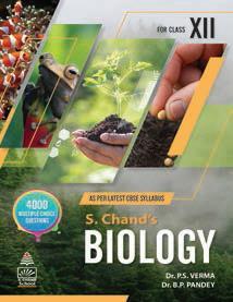 Book cover number 1 for S. Chand's Biology For Class 12 (CBSE) written by P. S. Verma, B. P. Pandey published by S. Chand Publishing