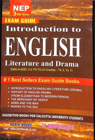 Book cover number 1 for Introduction To English literature & Drama DSE 3 Semester 3 (C. U) written by NA published by Adrik Books
