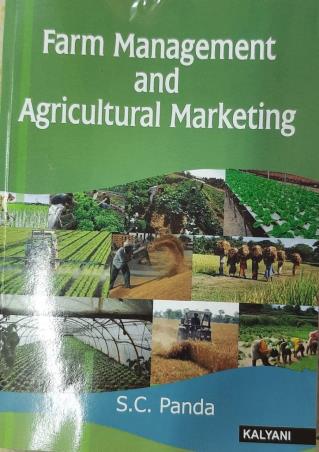 Book cover number 1 for Farm Management And Agricultural Marketing written by S. C. Panda published by Kalyani Publishers