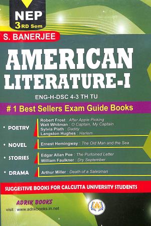 Book cover number 1 for American Literature 1 ENG-H-DSC 4-3 TH TU Semester 3 written by NA published by Adrik Books