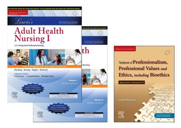 Book cover number 1 for Lewis's Adult Health Nursing Volume 1 & 2 (South Asia Edition) written by L. Gopichandran, Chintamani, Mrinalini Mani, Subodh Kumar published by Elsevier
