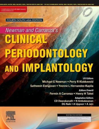 Book cover number 1 for Newman And Carranza’s Clinical Periodontology And Implantology (South Asia Edition) written by Chini Doraiswami Dwarakanat, Namasivayam Ambalavanan, Ashita Uppoor, Ashish Jain published by Elsevier