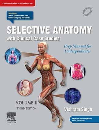Book cover number 1 for Selective Anatomy With Clinical Case Studies Volume 2 written by Vishram Singh published by Elsevier