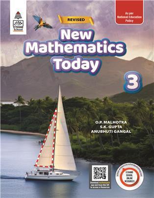 Book cover number 1 for Revised New Mathematics Today 3 (ICSE) NEP 2020 written by O. P. Malhotra, S. K. Gupta, Anubhuti Gangal published by S. Chand Publishing