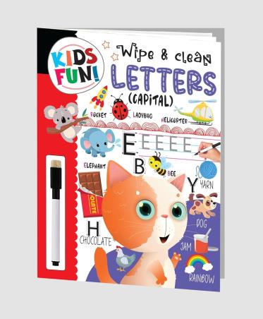 Book cover number 1 for Wipe & Clean Letters (Capital) written by NA published by Brijbasi Art Press Ltd