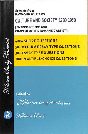 Book cover number 1 for Culture And Society 1780 - 1950 (Introduction And Chapter 2 The Romantic Artist) written by NA published by Kelvino Press