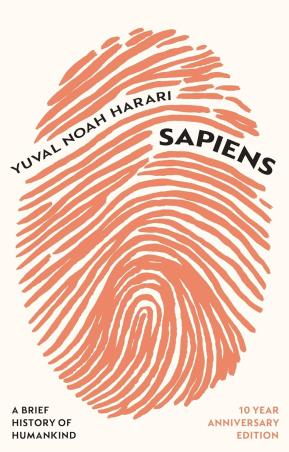 Book cover number 1 for Sapiens written by Yuval Noah Harari published by Vintage