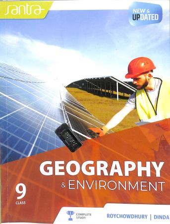 Book cover number 1 for Santra Geography & Environment Class 9 (2025 Edition) written by Ashitendu Roychowdhury, Sambhunath Dinda published by Santra Publication Pvt. Ltd