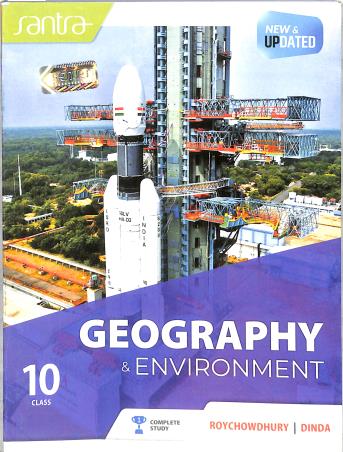 Book cover number 1 for Santra Geography & Environment Class 10 (2025 Edition) written by Ashitendu Raychowdhury published by Santra Publication Pvt. Ltd