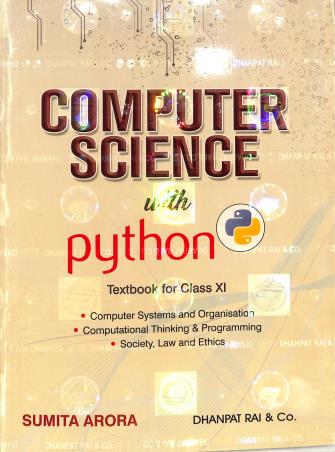 Book cover number 1 for Computer Science With Python Textbook For Class 11 (With Practical Book) 2026 Edition written by Sumita Arora published by Dhanpat Rai & Co. (Pvt.) Ltd.