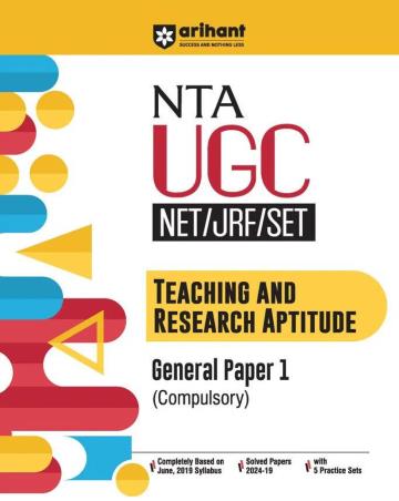 Book cover number 1 for NTA UGC NET / JRF / SET Teaching And Research Aptitude General Paper 1 (Compulsory) written by Mridula Sharma, Farah Sultan, Neetu Gaikwad, Varun Bali, Rashmi Jain published by Arihant Publications (India) Limited
